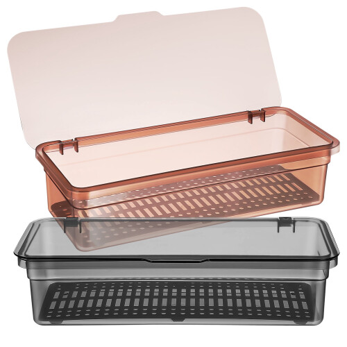 Utensil Organizer with Drain Board Food-Grade Plastic 2 Pcs