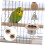 Stainless Steel Bird Feeding Bowl with Wooden Frame 1 Pack 8