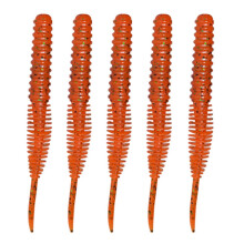 Soft Plastic Earthworm Lures Spiral Straight Tail Fishing