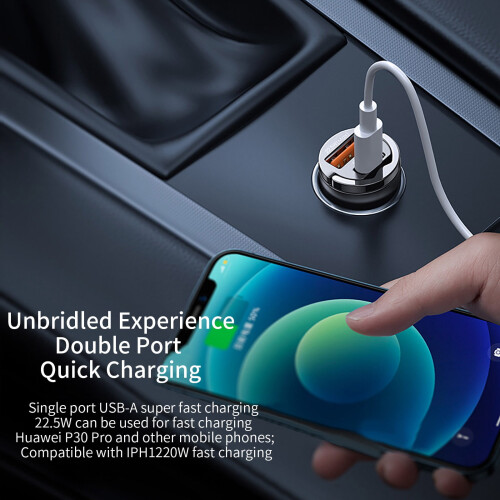 RCC238 Car Charger 45W USB-C Fast Charging 2