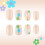 False Nails Short Square Glossy Full Cover 24 pcs 6