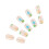False Nails Short Square Glossy Full Cover 24 pcs 7