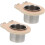 Stainless Steel Bird Feeding Bowl with Wooden Frame 1 Pack 2