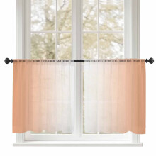 Sheer Curtains Ombre Coral Pink & White 52x45 in Rod Pocket