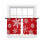 Snowflake Sheer Curtains Red White 2 Panels 52x54 Voile 1