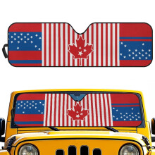 Canadian Flag Windshield Sun Shade for Jeep Wrangler JK TJ