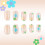 False Nails Short Square Glossy Full Cover 24 pcs 4