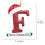 Christmas Letter Ornament Personalized Initial F White 3