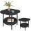 2-Tier Side Table with Removable Tray 18.5x18.5x23.6 in 1