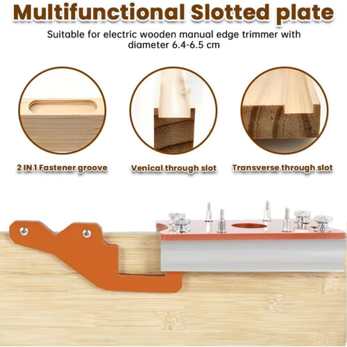 Woodworking Trimmer Slotting Bracket with Adjustable Router 1
