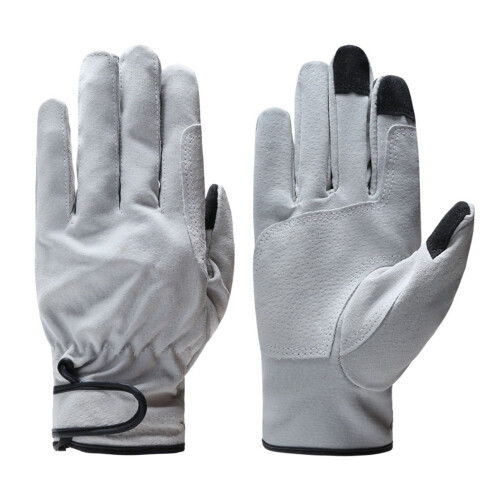 Men's Work Gloves Pigskin Leather Stretchable Hard Grasping