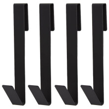 Crochets de Porte de Douche en Acier Inoxydable de 18 cm (7 Pouces), Paquet de 4 Crochets Porte-Serviettes Sans Perçage pour Portes en Verre Sans
