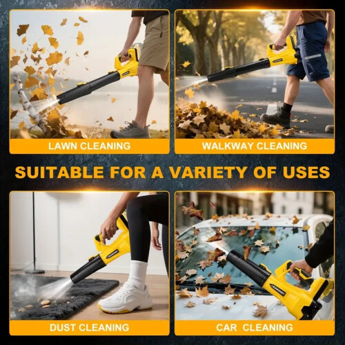 Cordless Leaf Blower 580 CFM 160 MPH 6 Speeds 2 Batteries 2