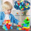 Magnetic Building Blocks Multicolor 20-Pack 1x1x1 Inch 5