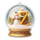 Yellow Crystal Acrylic Christmas Tree Letters Ornament Set 2