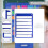 Classroom Pocket Chart Blue 7 Rows 10 Dry Erase Cards 8
