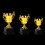 Plastic Mini Trophy Black 1 Pack 5