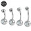 Titanium Steel Belly Button Ring 14G 8mm 1