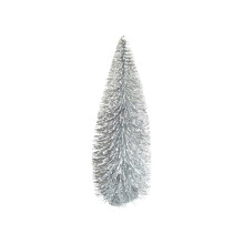 Christmas Miniature Pine Tree Bottle Brush Decoration Silver