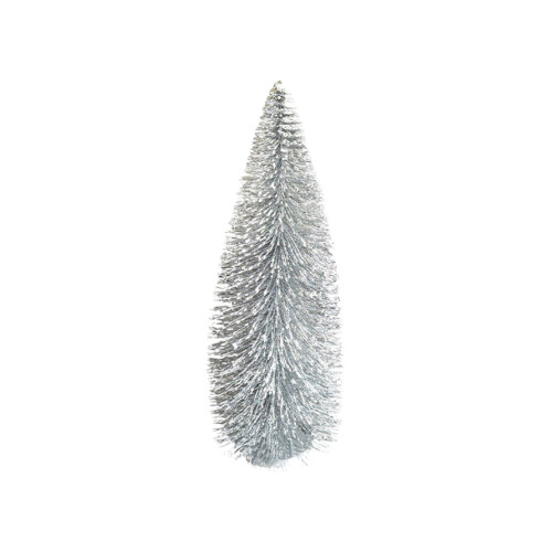 Christmas Miniature Pine Tree Bottle Brush Decoration Silver