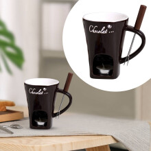 Ceramic Chocolate Fondue Cup with Candle Warmer 1 pc