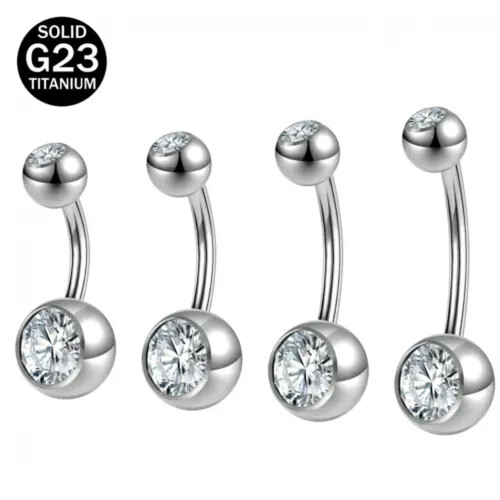Titanium Steel Belly Button Ring 14G 12mm