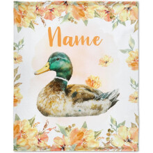 Deer Floral Personalized Blanket Soft Lightweight 40x30 Inch