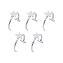 Clip-On Lip Rings Imitation Stainless Steel Comfortable