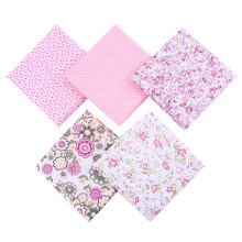 Cotton Fabric Squares Floral Print 50x50cm 5-Pack
