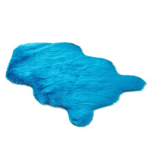 Beige sheepskin shag rug soft machine washable 36x48 in