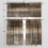 Abstract Brown Tier Curtains for Windows 3-Pack 4