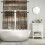 Abstract Brown Tier Curtains for Windows 3-Pack 5