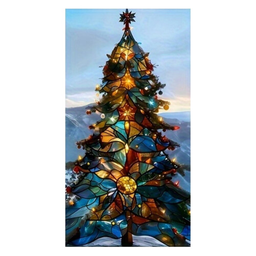 PVC Christmas Tree Window Cling Reusable for Glass 1