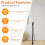 Adjustable Door Security Bar Heavy Duty with Nonslip Feet 3