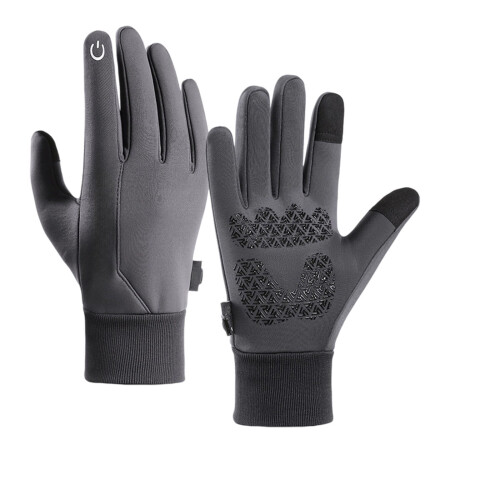 Winter Gloves Unisex Thermal Waterproof Gray 2