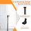 Adjustable Door Security Bar Heavy Duty with Nonslip Feet 6