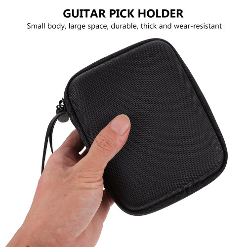 Guitar Pick Storage Bag Black 15x12x5.5 cm 1