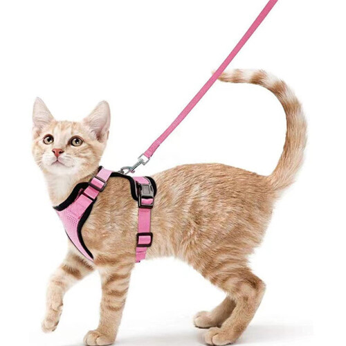 Cat Harness with Leash Adjustable Reflective Set for Small 1