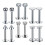 Stainless Steel Lip Ear Studs 12 Pieces 16G CZ 4