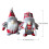 Gnome Doll Decoration Assorted Colors 2 pcs 7.5 x 4.3 x 2.8 2