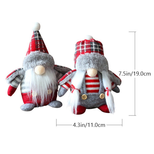 Gnome Doll Decoration Assorted Colors 2 pcs 7.5 x 4.3 x 2.8 1