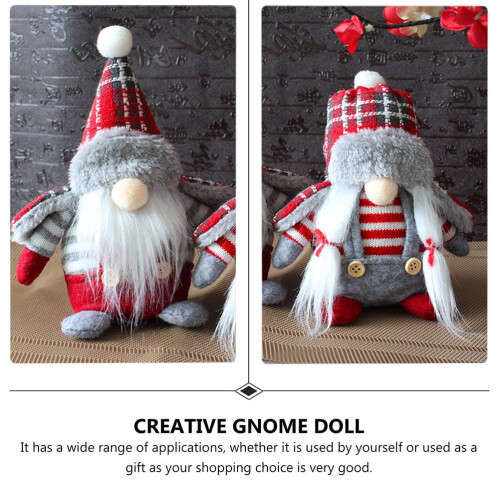 Gnome Doll Decoration Assorted Colors 2 pcs 7.5 x 4.3 x 2.8 2