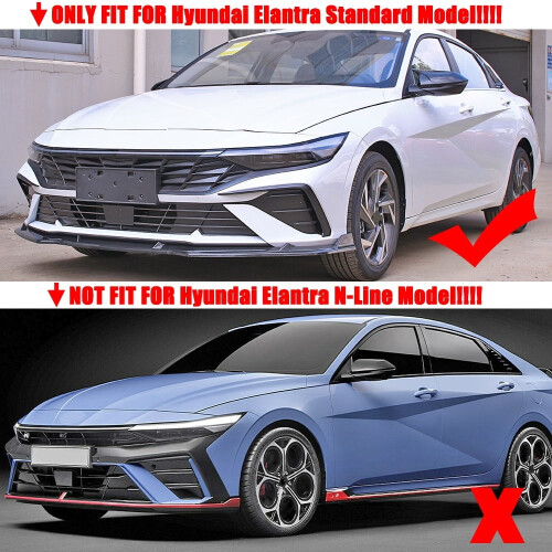 Front Bumper Splitter Lip for Hyundai Elantra Facelift 1