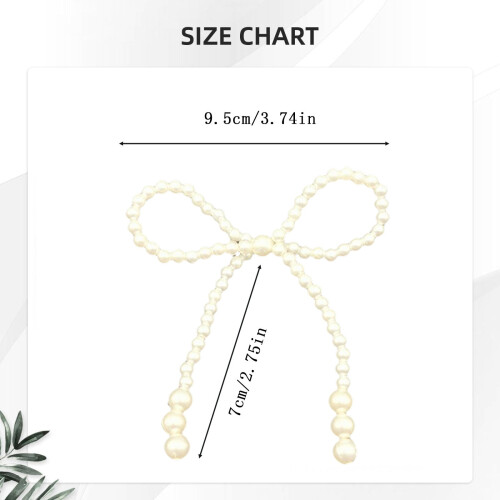 Pearl Bow Christmas Ornament Tree Topper Pendant 2