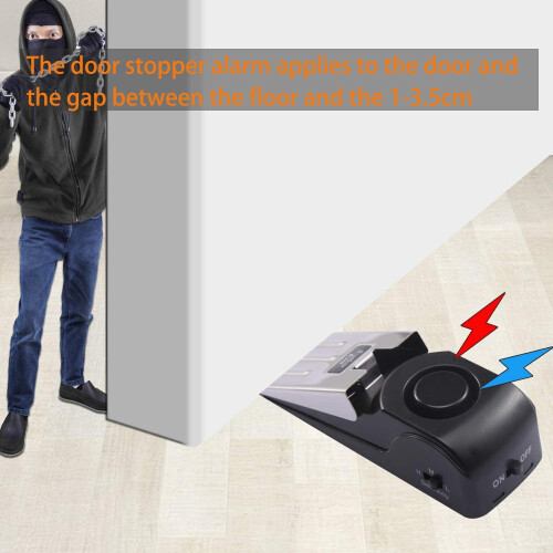 Safety Wedge Door Stop Alarm 120dB 4-Pack 2