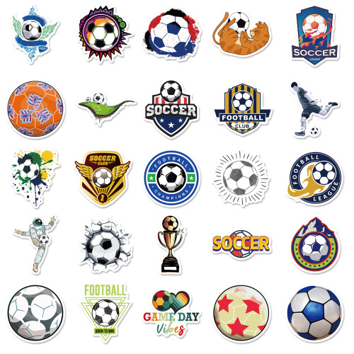 Soccer Trophy Stickers PVC World Cup UEFA 50-Pack 2