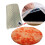 Orange Fluffy Round Area Rug 48 Inch Soft Plush Modern 2