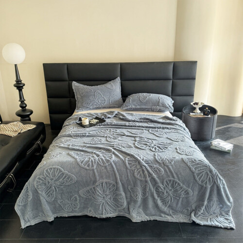 Coral Fleece Blanket with Butterfly Pattern 50x60 in 1