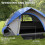 Two Man Single Room Dome Tent, with Accessories - Dark Blue/Grey 8