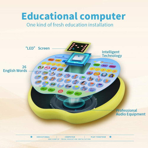 Learning Tablet Toy for Toddlers Yellow 1 Pack 2